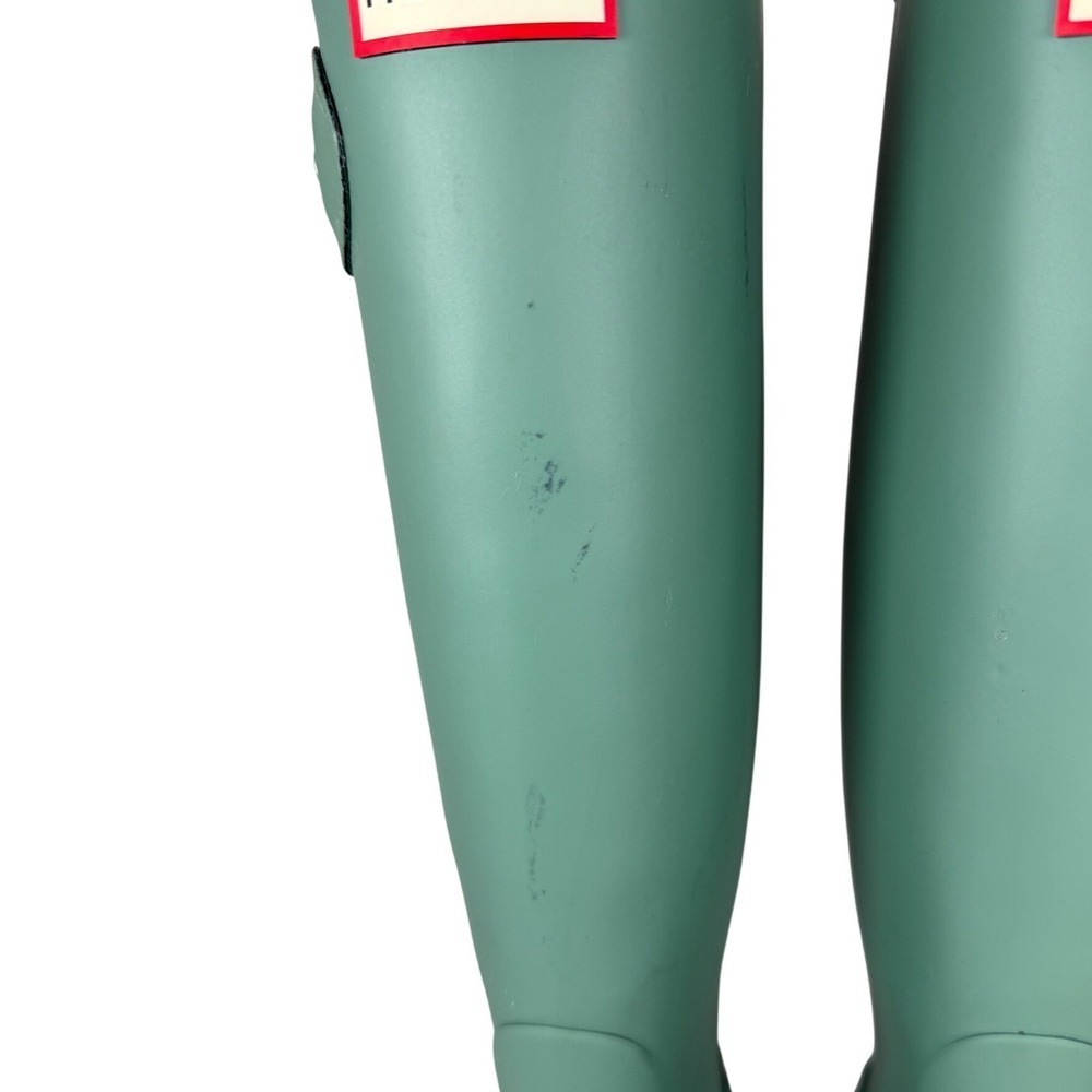 Hunter Original Tall Waterproof Rain Boots, Matte Sage, Size 5 - Picture 3 of 13